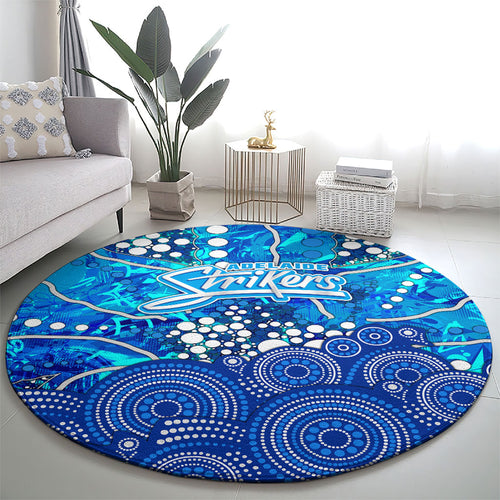 Adelaide Strikers Round Carpet Graffiti Urban Aboriginal Dot Abstract Design