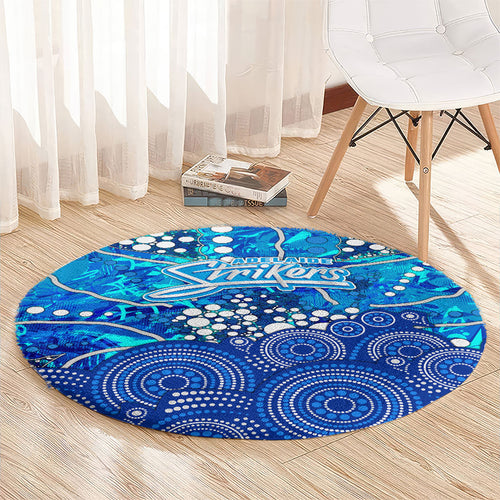 Adelaide Strikers Round Carpet Graffiti Urban Aboriginal Dot Abstract Design