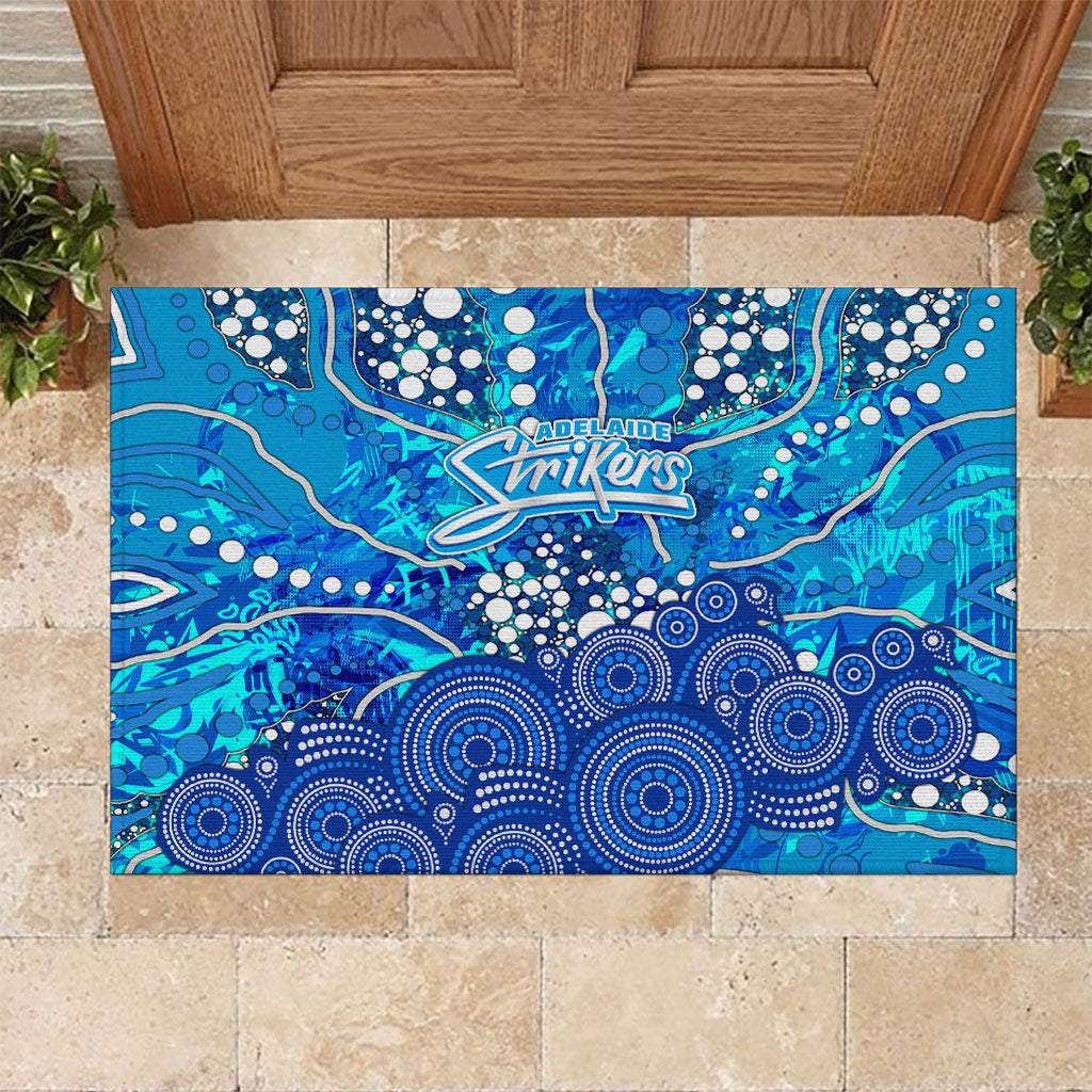 Adelaide Strikers Rubber Doormat Graffiti Urban Aboriginal Dot Abstract Design