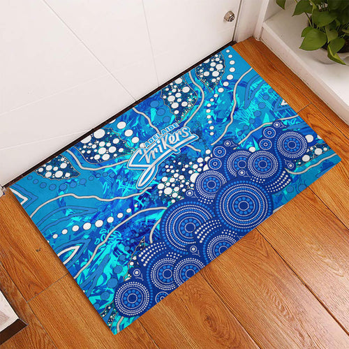 Adelaide Strikers Rubber Doormat Graffiti Urban Aboriginal Dot Abstract Design
