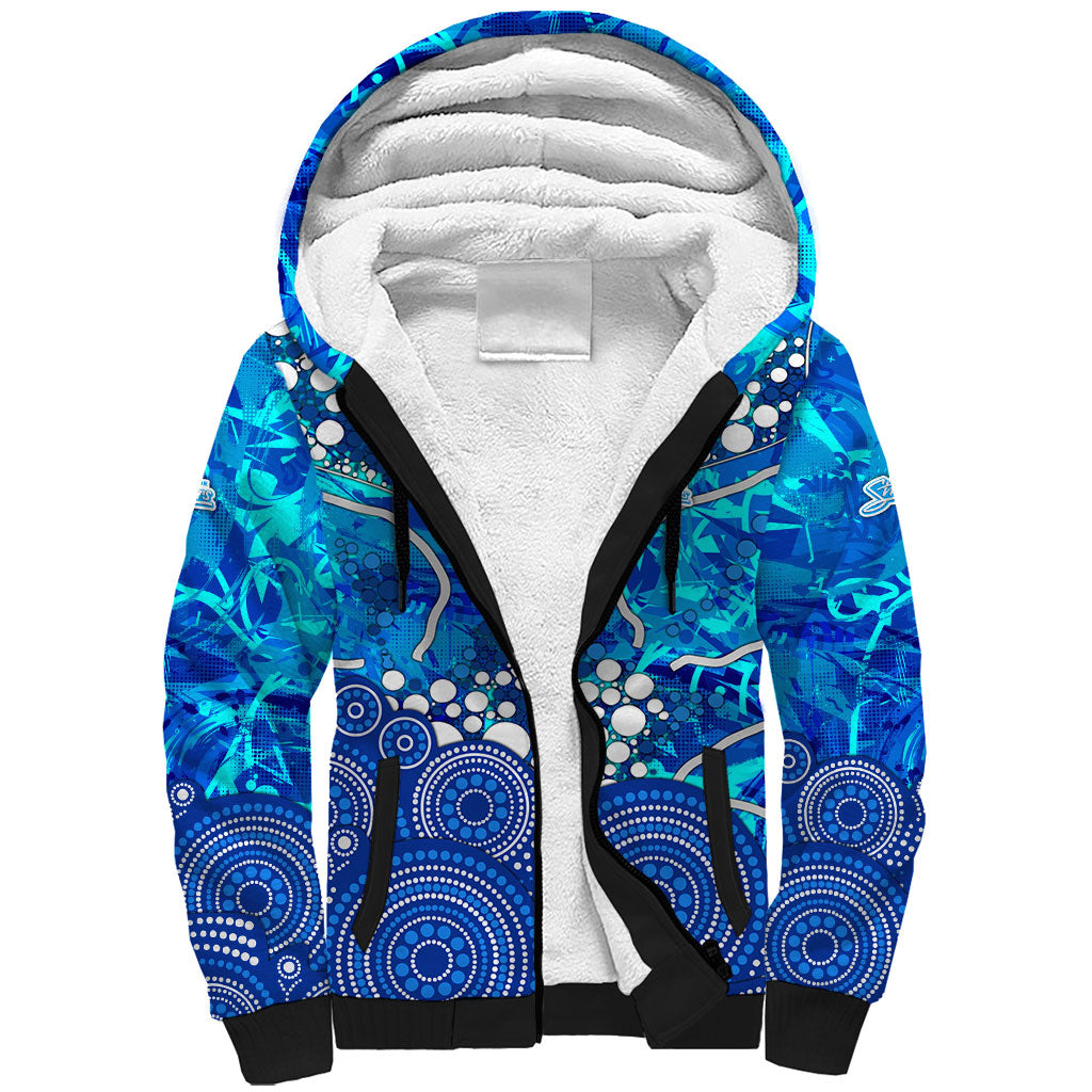 Adelaide Strikers Sherpa Hoodie Graffiti Urban Aboriginal Dot Abstract Design