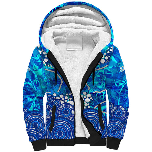 Adelaide Strikers Sherpa Hoodie Graffiti Urban Aboriginal Dot Abstract Design
