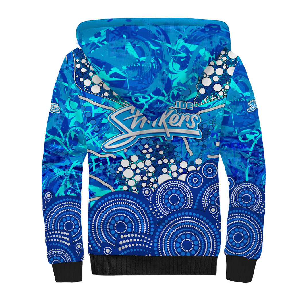 Adelaide Strikers Sherpa Hoodie Graffiti Urban Aboriginal Dot Abstract Design
