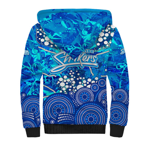 Adelaide Strikers Sherpa Hoodie Graffiti Urban Aboriginal Dot Abstract Design