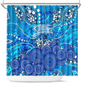 Adelaide Strikers Shower Curtain Graffiti Urban Aboriginal Dot Abstract Design