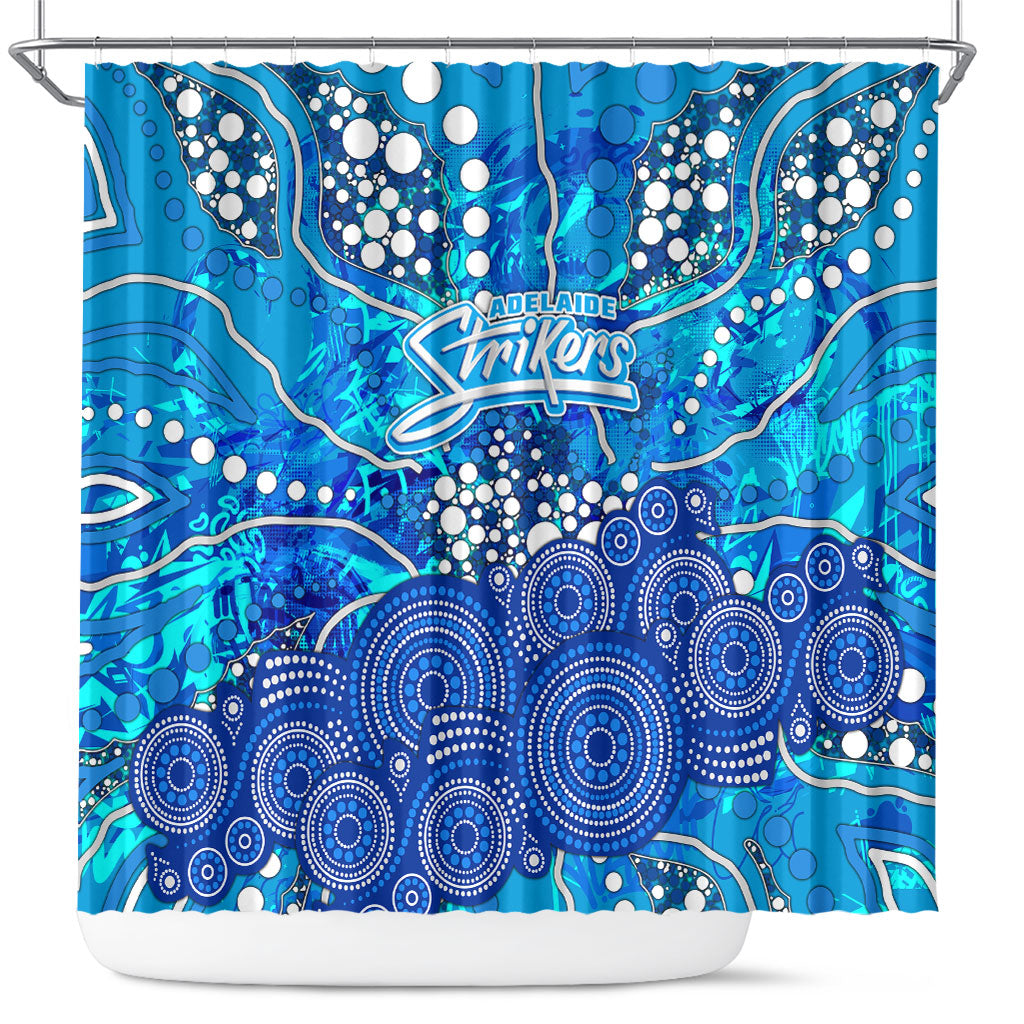 Adelaide Strikers Shower Curtain Graffiti Urban Aboriginal Dot Abstract Design