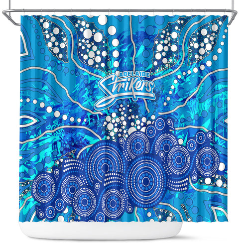 Adelaide Strikers Shower Curtain Graffiti Urban Aboriginal Dot Abstract Design