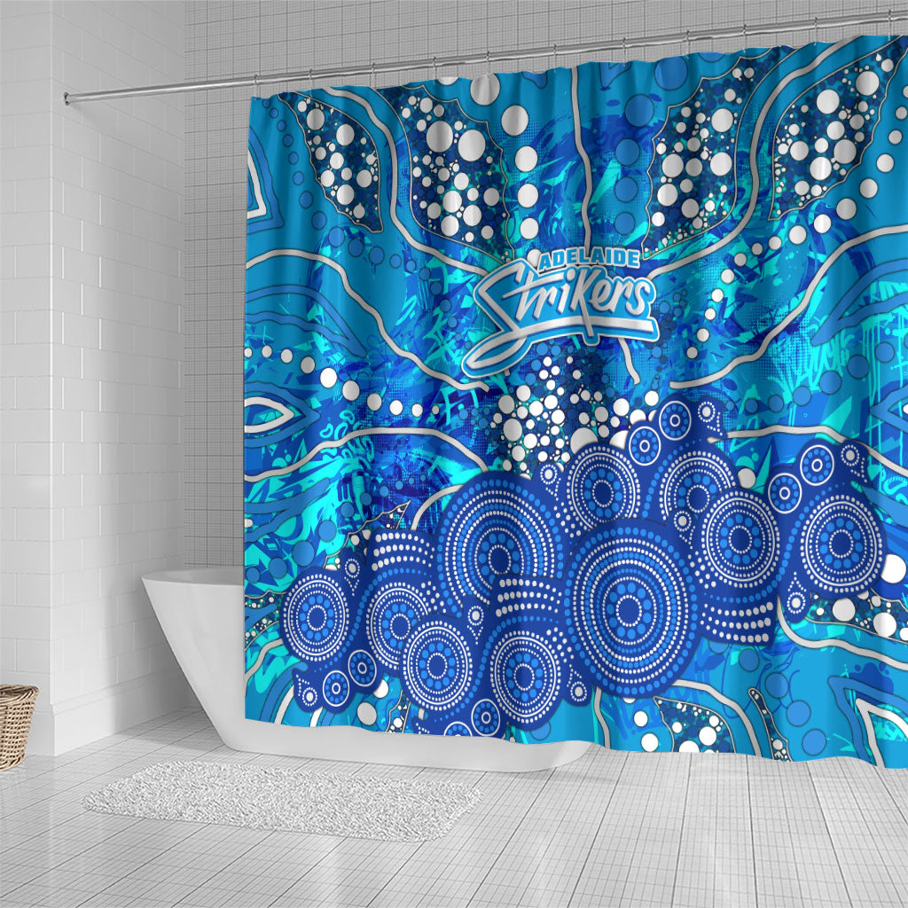 Adelaide Strikers Shower Curtain Graffiti Urban Aboriginal Dot Abstract Design