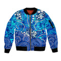 Adelaide Strikers Sleeve Zip Bomber Jacket Graffiti Urban Aboriginal Dot Abstract Design