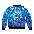 Adelaide Strikers Sleeve Zip Bomber Jacket Graffiti Urban Aboriginal Dot Abstract Design