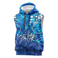 Adelaide Strikers Sleeveless Hoodie Graffiti Urban Aboriginal Dot Abstract Design