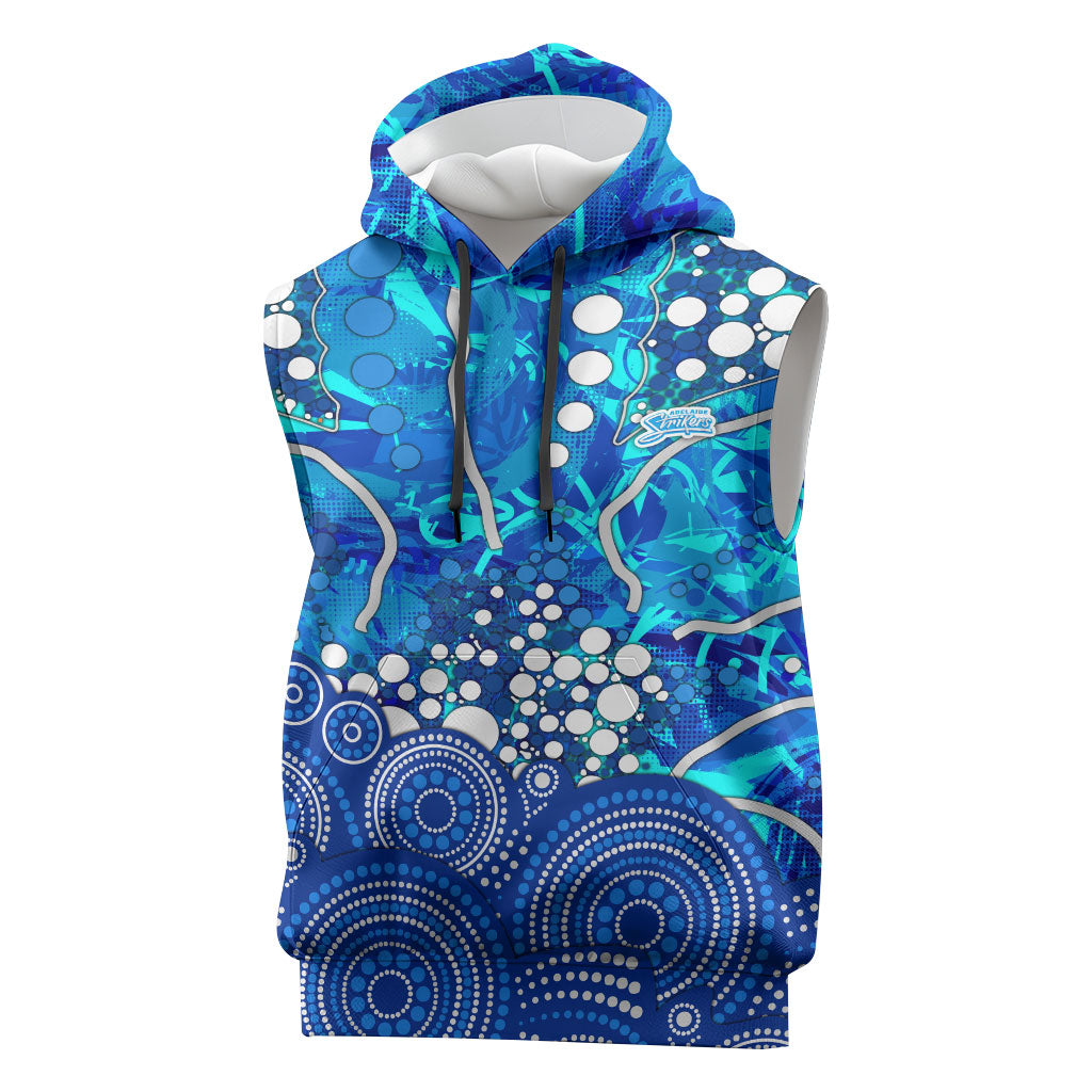 Adelaide Strikers Sleeveless Hoodie Graffiti Urban Aboriginal Dot Abstract Design