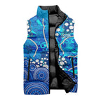 Adelaide Strikers Sleeveless Puffer Jacket Graffiti Urban Aboriginal Dot Abstract Design