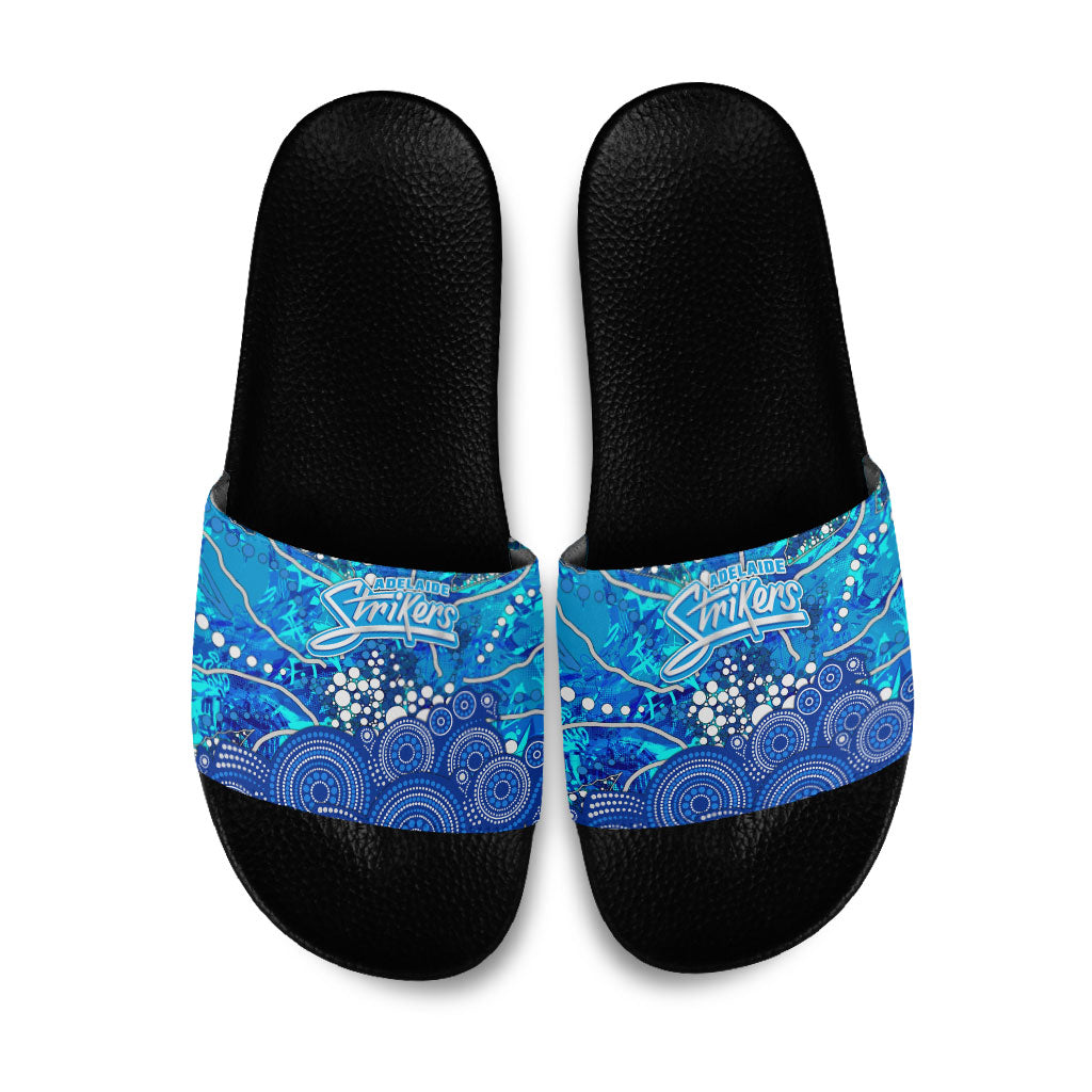 Adelaide Strikers Slide Sandals Graffiti Urban Aboriginal Dot Abstract Design