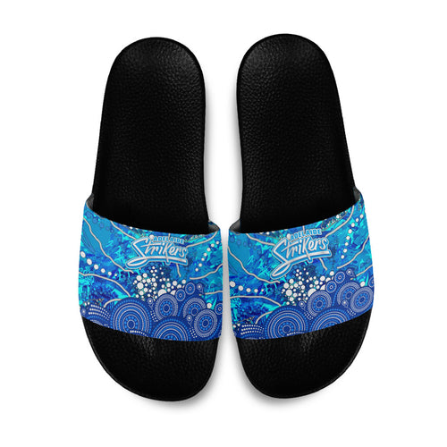 Adelaide Strikers Slide Sandals Graffiti Urban Aboriginal Dot Abstract Design