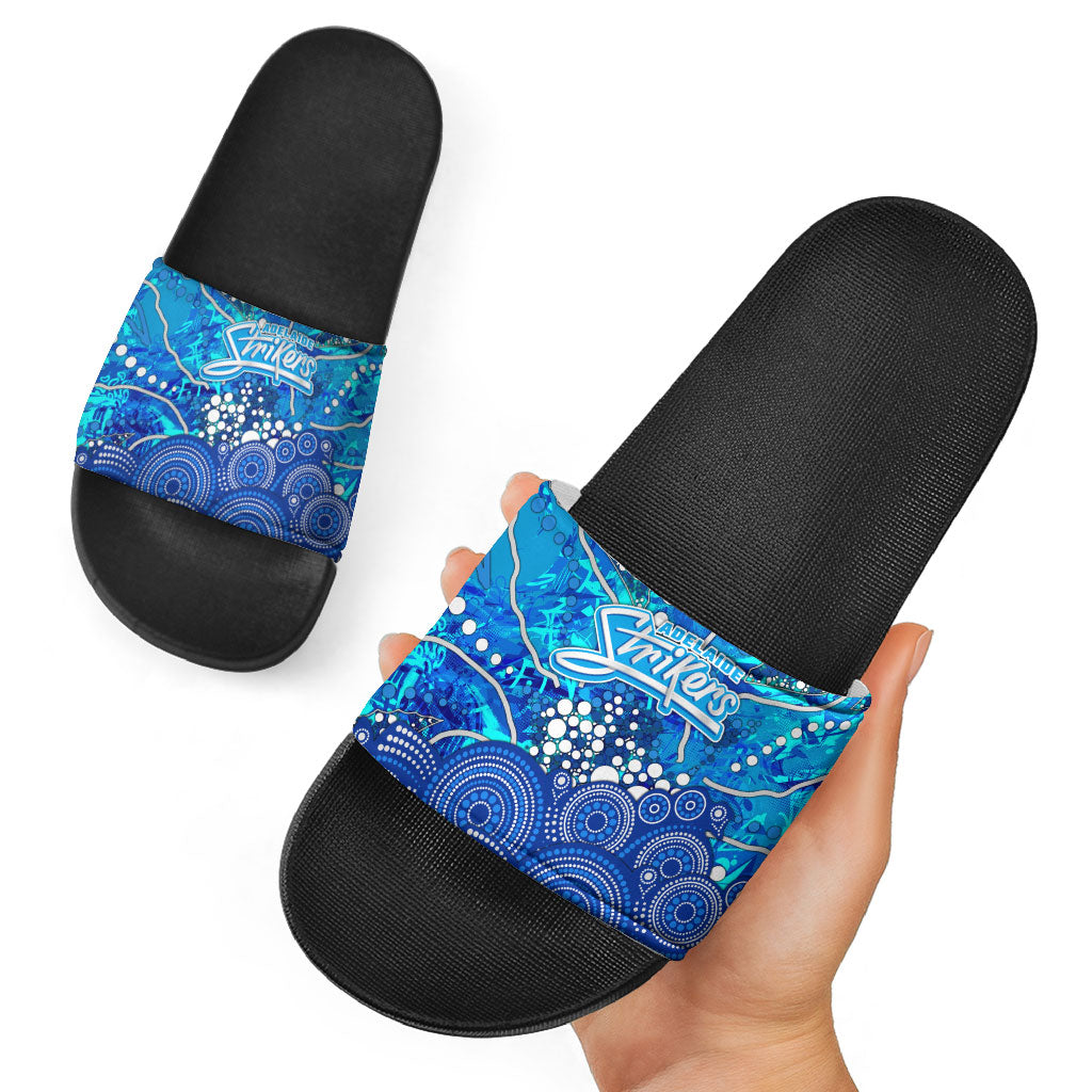 Adelaide Strikers Slide Sandals Graffiti Urban Aboriginal Dot Abstract Design
