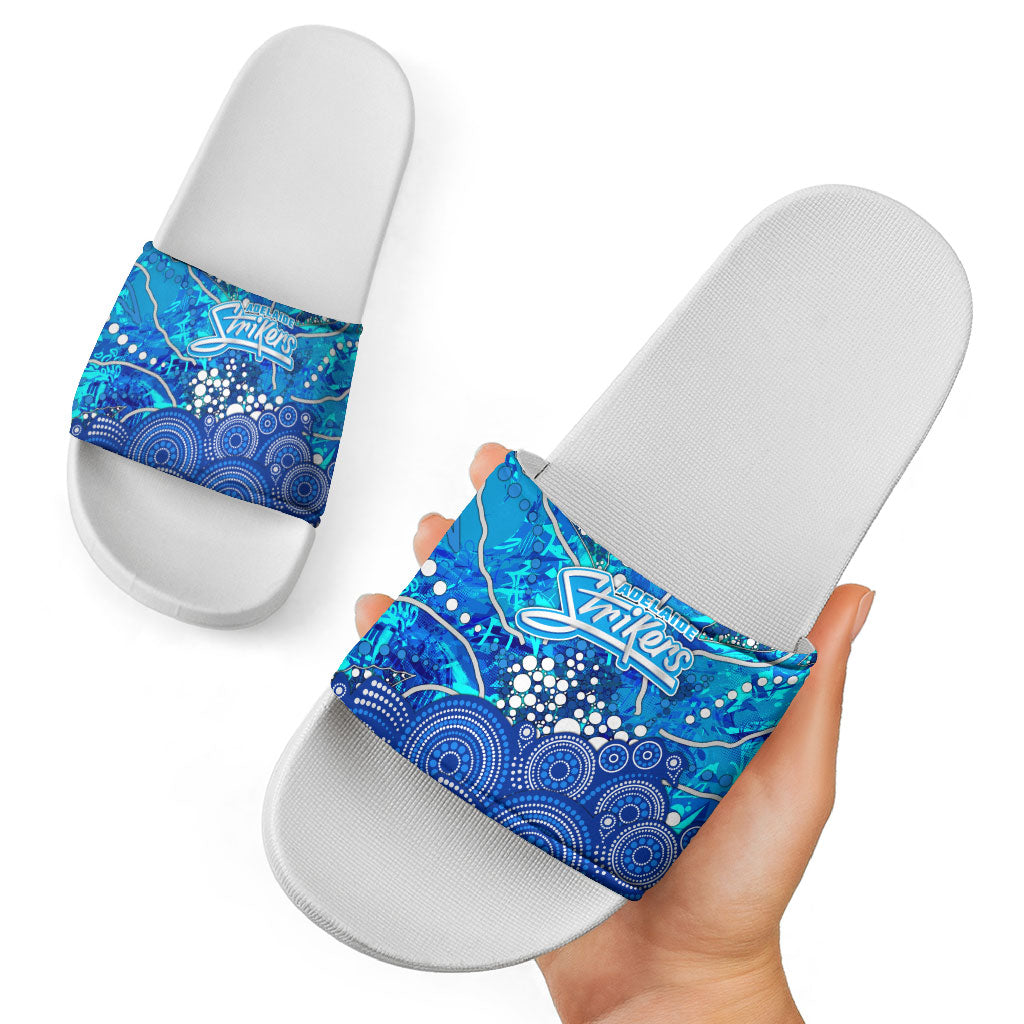 Adelaide Strikers Slide Sandals Graffiti Urban Aboriginal Dot Abstract Design