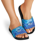 Adelaide Strikers Slide Sandals Graffiti Urban Aboriginal Dot Abstract Design
