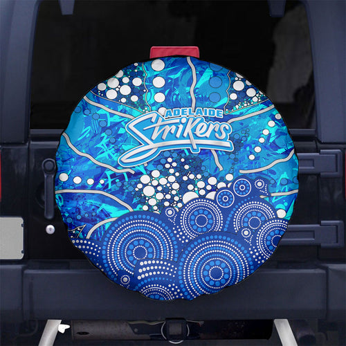 Adelaide Strikers Spare Tire Cover Graffiti Urban Aboriginal Dot Abstract Design
