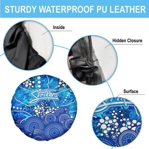 Adelaide Strikers Spare Tire Cover Graffiti Urban Aboriginal Dot Abstract Design
