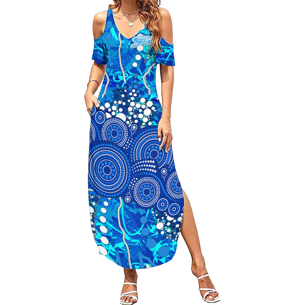 Adelaide Strikers Summer Maxi Dress Graffiti Urban Aboriginal Dot Abstract Design