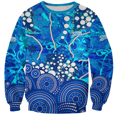 Adelaide Strikers Sweatshirt Graffiti Urban Aboriginal Dot Abstract Design