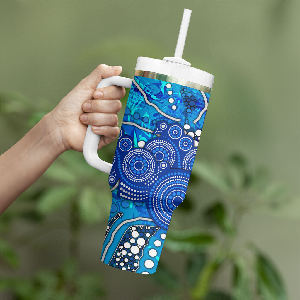 Adelaide Strikers Tumbler With Handle Graffiti Urban Aboriginal Dot Abstract Design