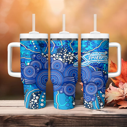 Adelaide Strikers Tumbler With Handle Graffiti Urban Aboriginal Dot Abstract Design