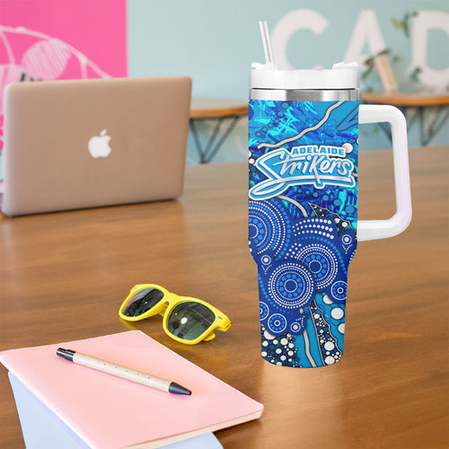 Adelaide Strikers Tumbler With Handle Graffiti Urban Aboriginal Dot Abstract Design