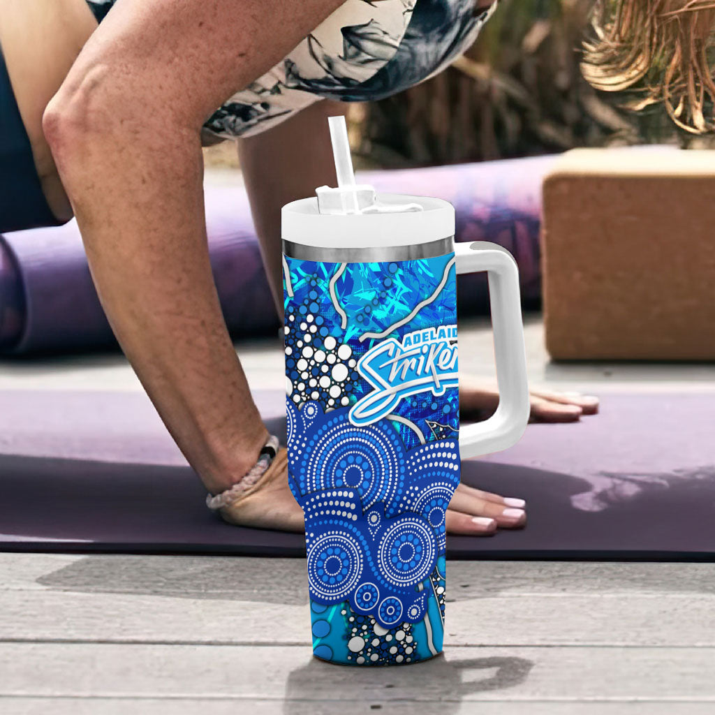 Adelaide Strikers Tumbler With Handle Graffiti Urban Aboriginal Dot Abstract Design