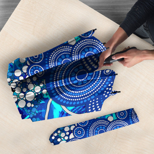 Adelaide Strikers Umbrella Graffiti Urban Aboriginal Dot Abstract Design