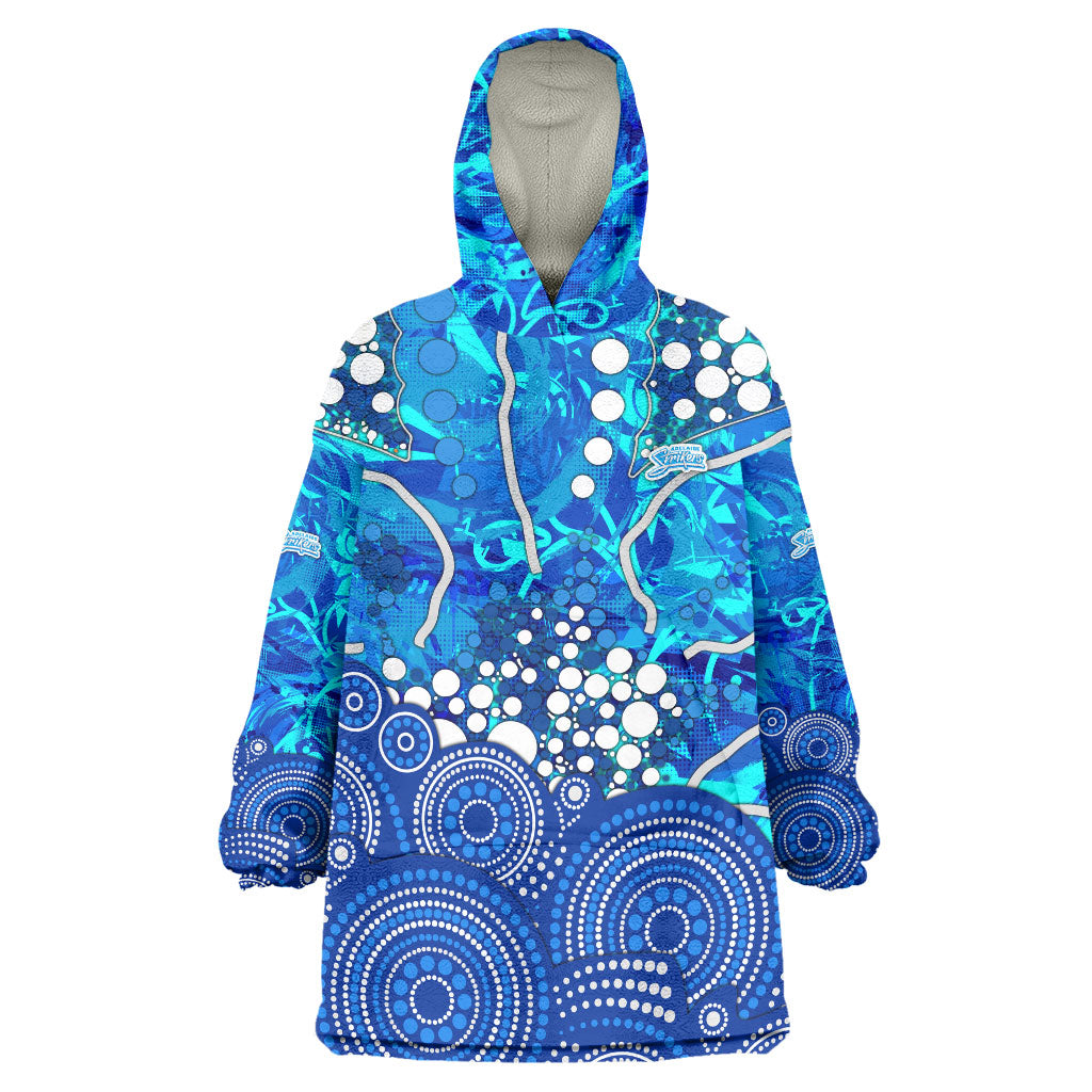 Adelaide Strikers Wearable Blanket Hoodie Graffiti Urban Aboriginal Dot Abstract Design