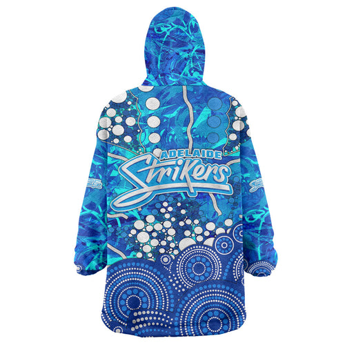 Adelaide Strikers Wearable Blanket Hoodie Graffiti Urban Aboriginal Dot Abstract Design