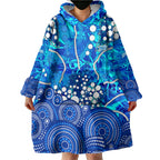 Adelaide Strikers Wearable Blanket Hoodie Graffiti Urban Aboriginal Dot Abstract Design