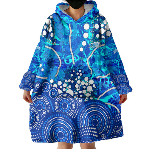 Adelaide Strikers Wearable Blanket Hoodie Graffiti Urban Aboriginal Dot Abstract Design
