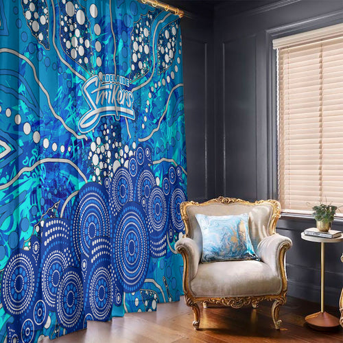 Adelaide Strikers Window Curtain Graffiti Urban Aboriginal Dot Abstract Design