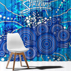 Adelaide Strikers Window Curtain Graffiti Urban Aboriginal Dot Abstract Design
