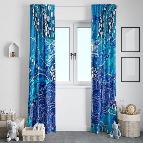 Adelaide Strikers Window Curtain Graffiti Urban Aboriginal Dot Abstract Design