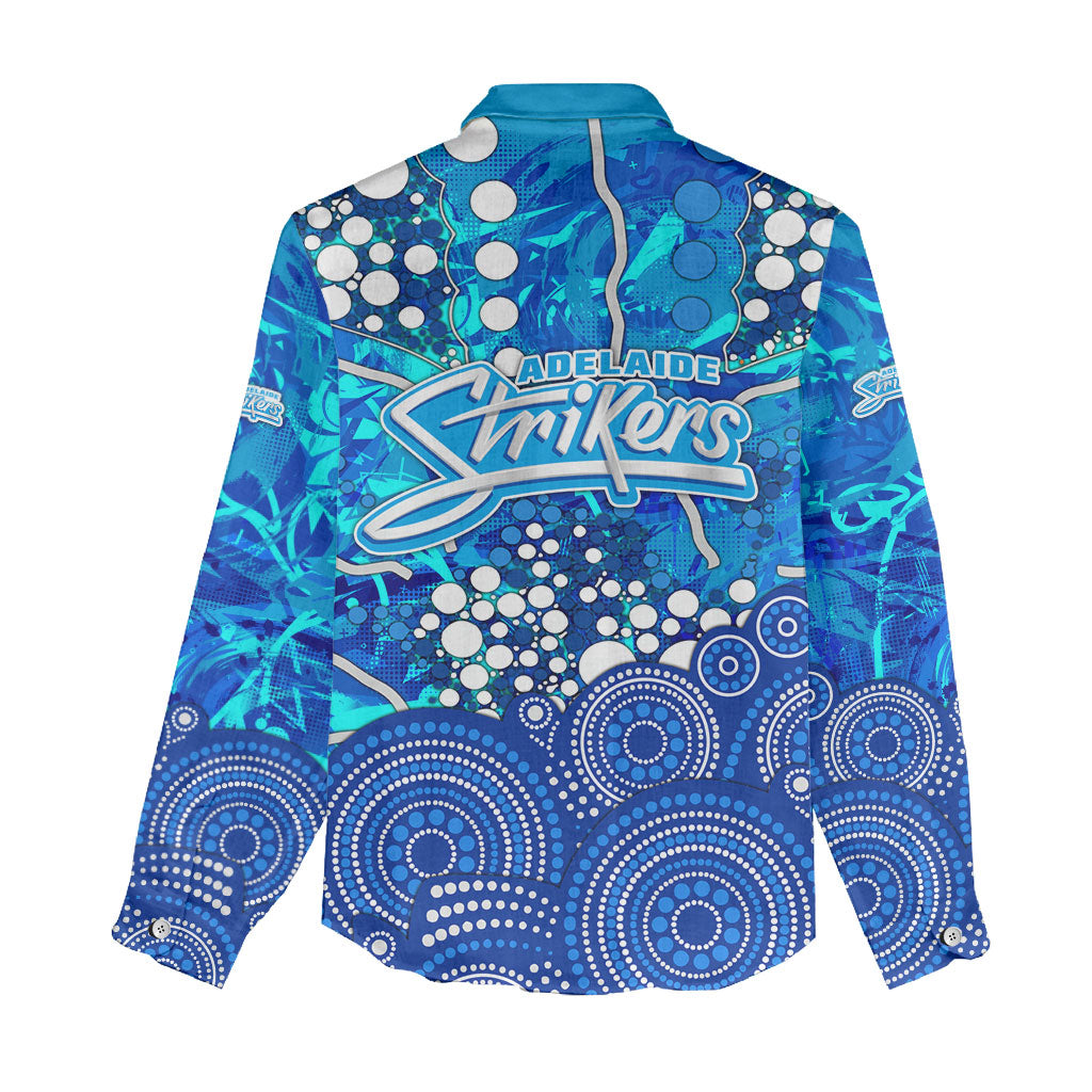 Adelaide Strikers Women Casual Shirt Graffiti Urban Aboriginal Dot Abstract Design