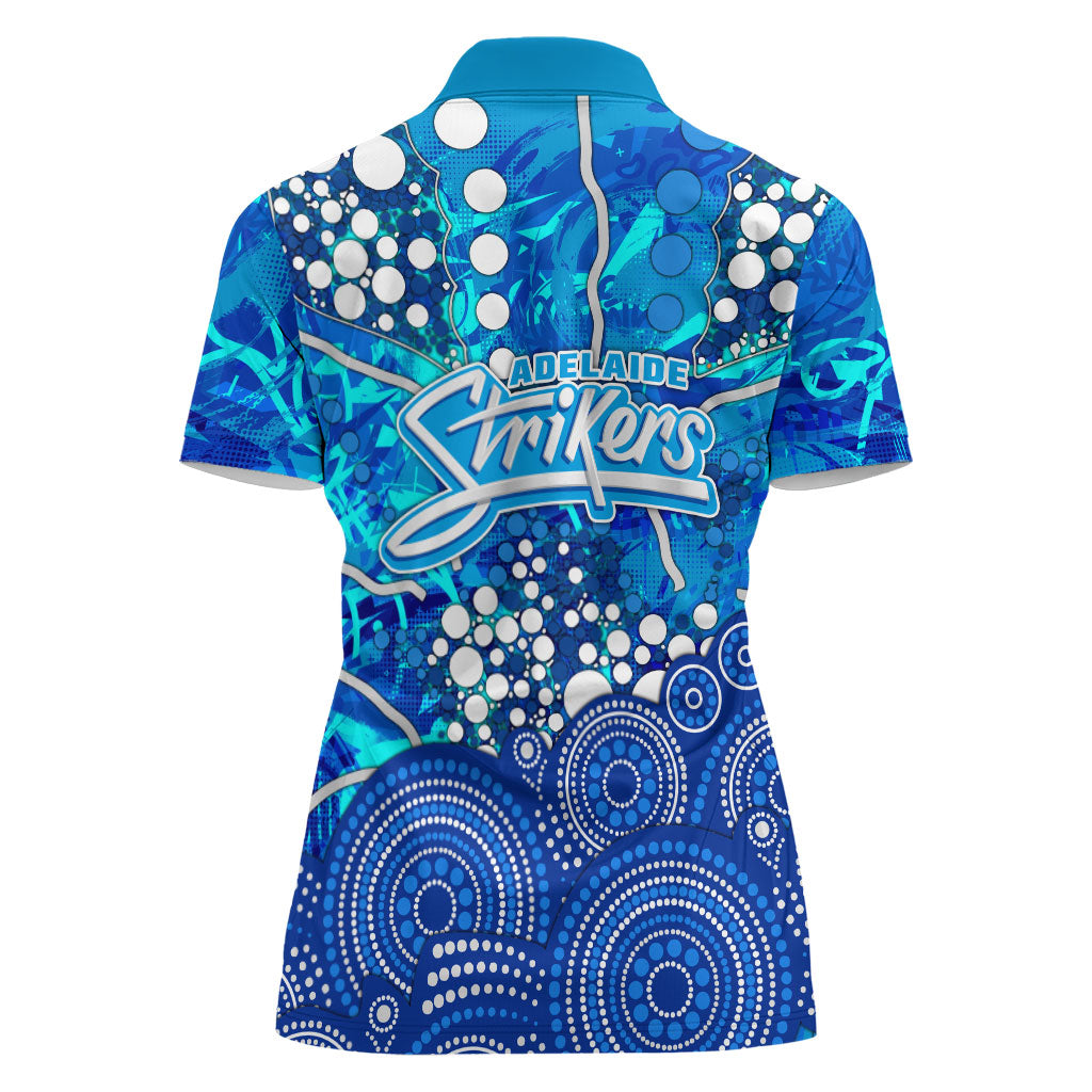 Adelaide Strikers Women Polo Shirt Graffiti Urban Aboriginal Dot Abstract Design
