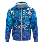 Adelaide Strikers Zip Hoodie Graffiti Urban Aboriginal Dot Abstract Design