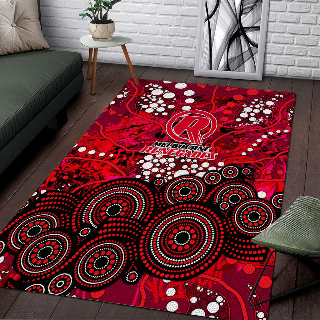 Melbourne Renegades Area Rug Graffiti Urban Aboriginal Dot Abstract Design