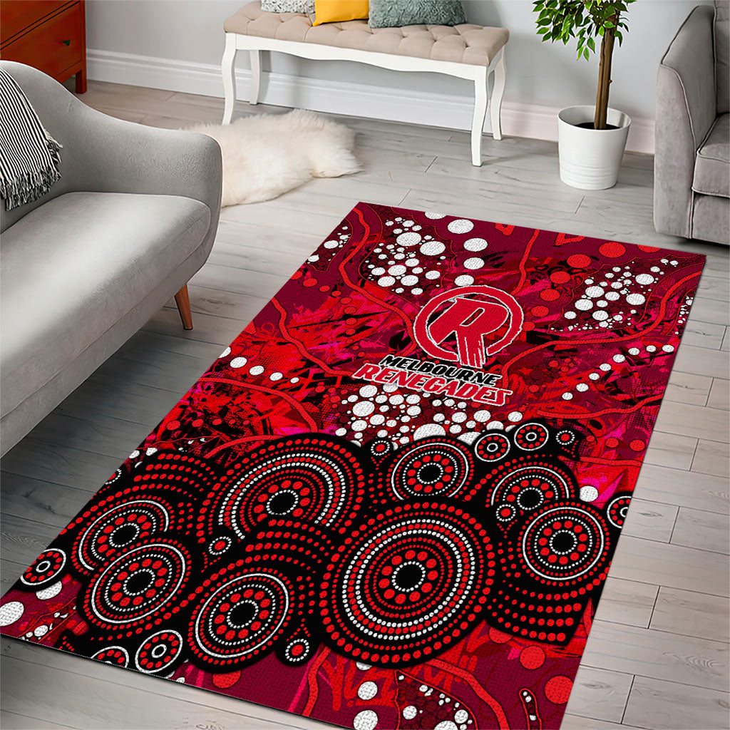 Melbourne Renegades Area Rug Graffiti Urban Aboriginal Dot Abstract Design