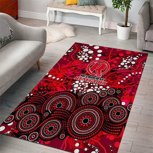 Melbourne Renegades Area Rug Graffiti Urban Aboriginal Dot Abstract Design