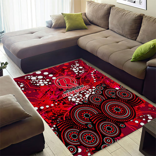 Melbourne Renegades Area Rug Graffiti Urban Aboriginal Dot Abstract Design