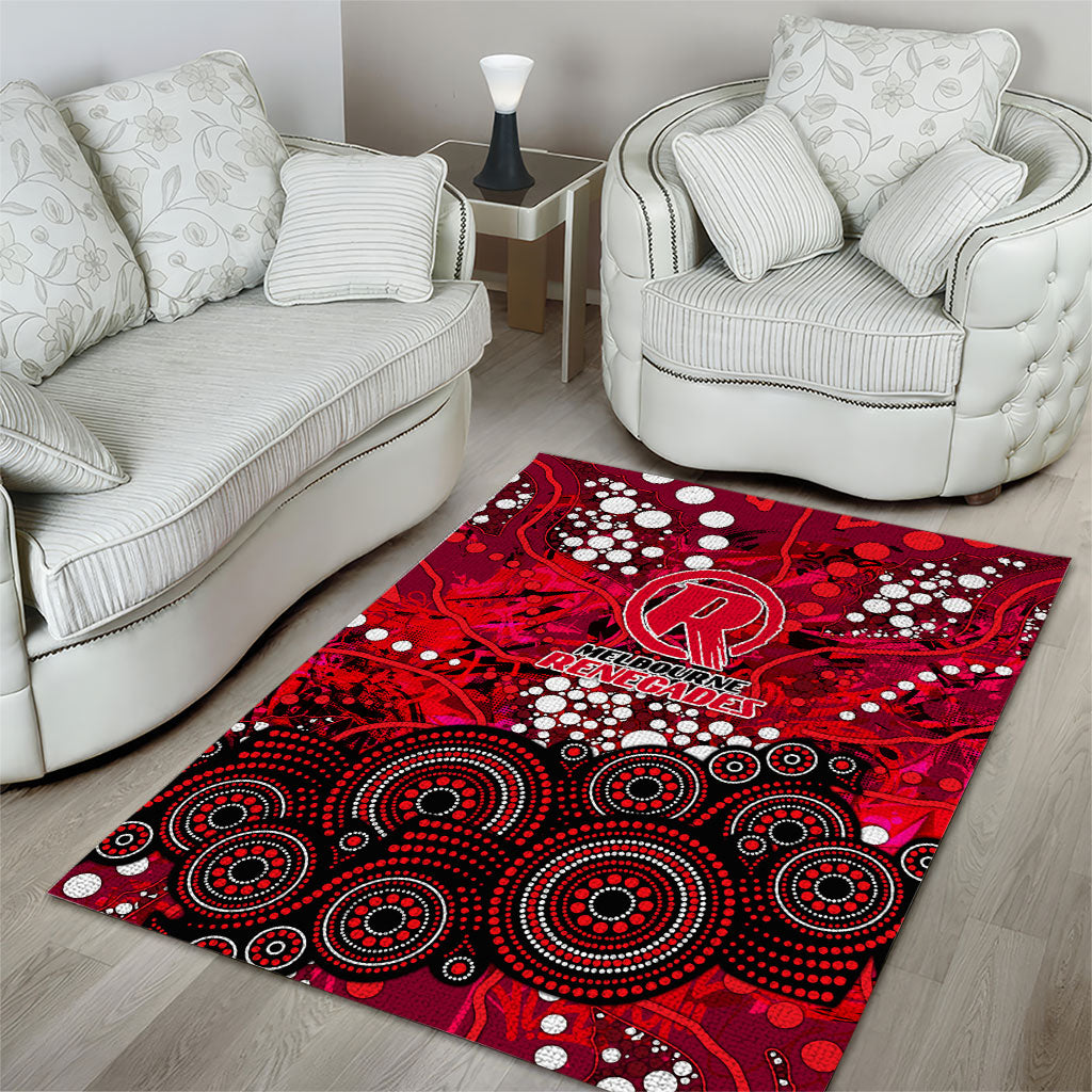 Melbourne Renegades Area Rug Graffiti Urban Aboriginal Dot Abstract Design
