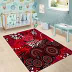 Melbourne Renegades Area Rug Graffiti Urban Aboriginal Dot Abstract Design