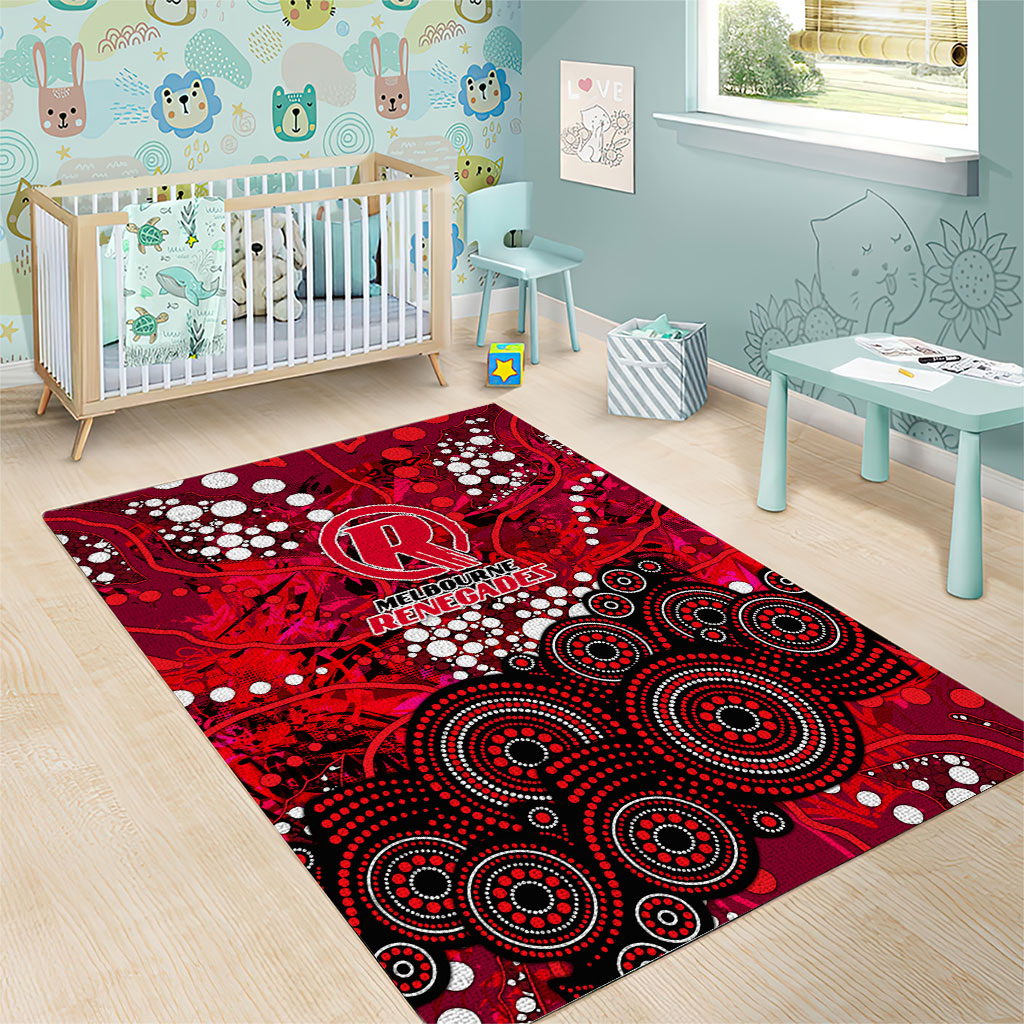 Melbourne Renegades Area Rug Graffiti Urban Aboriginal Dot Abstract Design