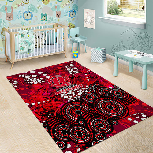 Melbourne Renegades Area Rug Graffiti Urban Aboriginal Dot Abstract Design
