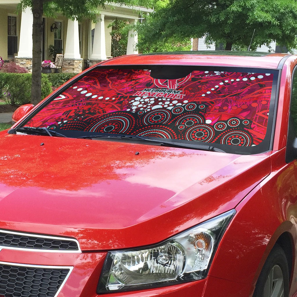 Melbourne Renegades Auto Sun Shade Graffiti Urban Aboriginal Dot Abstract Design